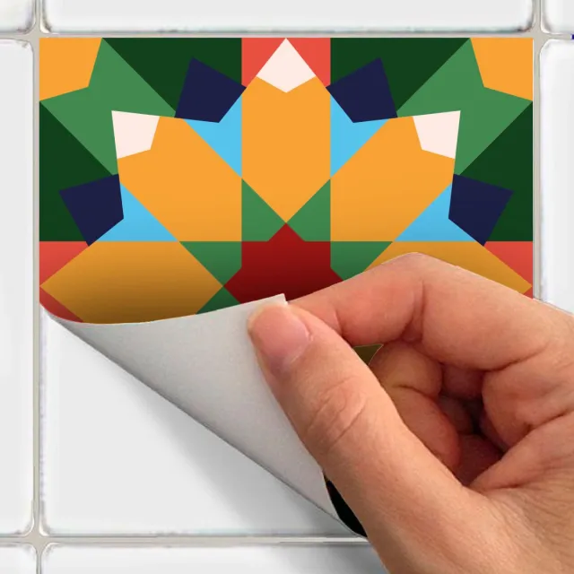 Ambiance Sticker Zelfklevende tegelmuurstickers voor keuken en badkamer - 30 Tizi Ouzou tegelstickers - 30 stickers 20x20cm Multi color