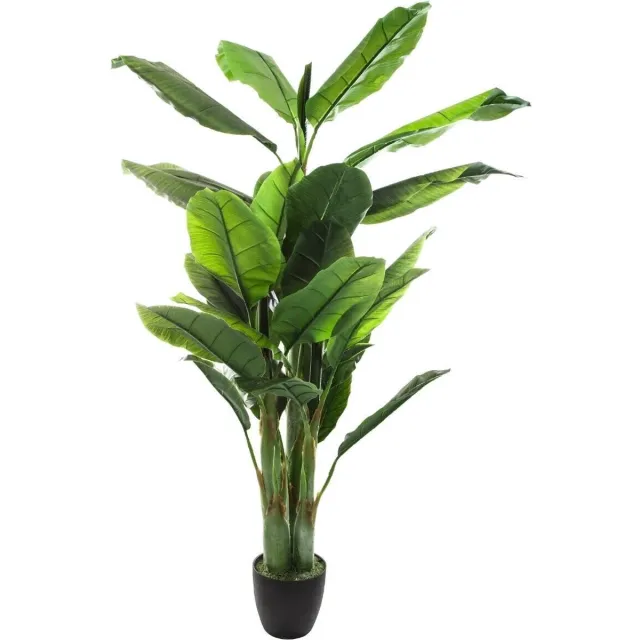 Atmosphera Kunstplant Bananenboom met pot - 116x116x168cm - Groen
