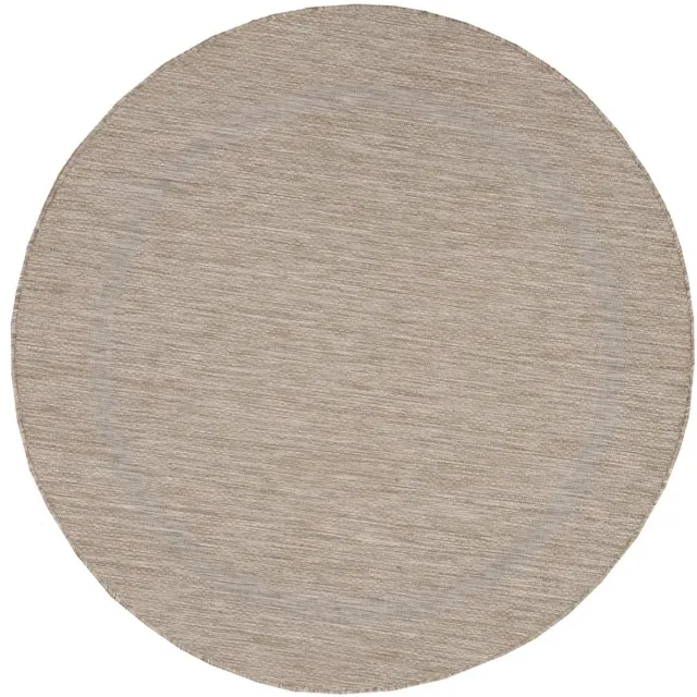 Dutch XXL Rond Buitenkleed | Relax | Kader | Beige | Buitentapijt | Tuintapijt