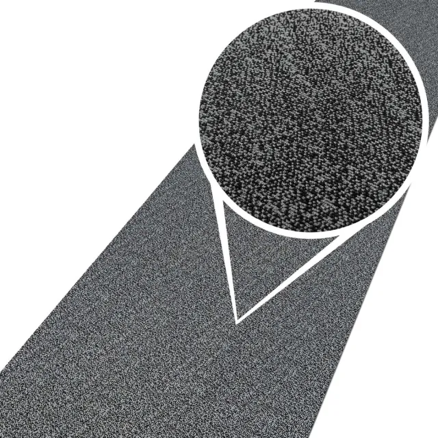 ANRO Tapijtloper Tamara Grijs 280x50cm – Velours Gangloper Antislip Keukenloper Hal Op Maat
