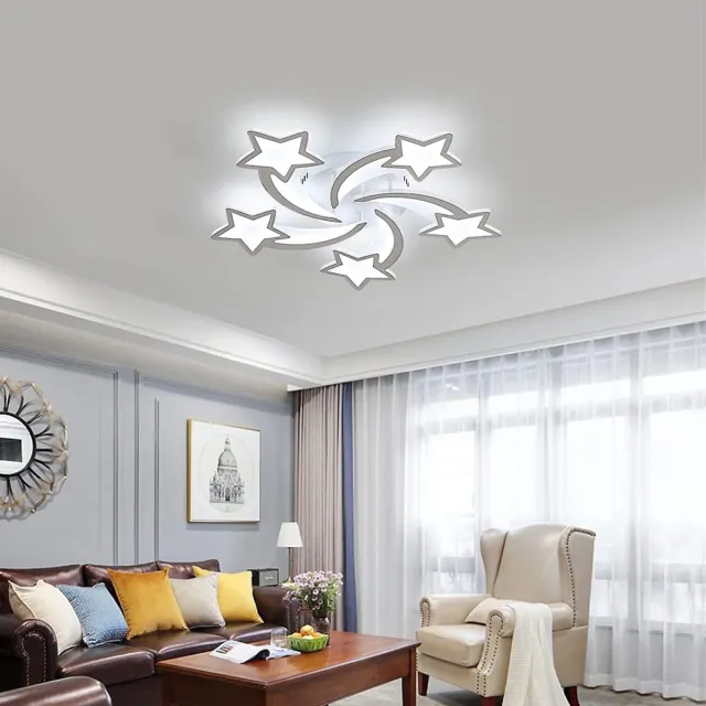 Goeco Haobosic - LED-plafondlamp, woonkamerverlichting, slaapkamerplafondverlichting 60W 6700LM moderne plafondlamp, 6500K koelwit licht White