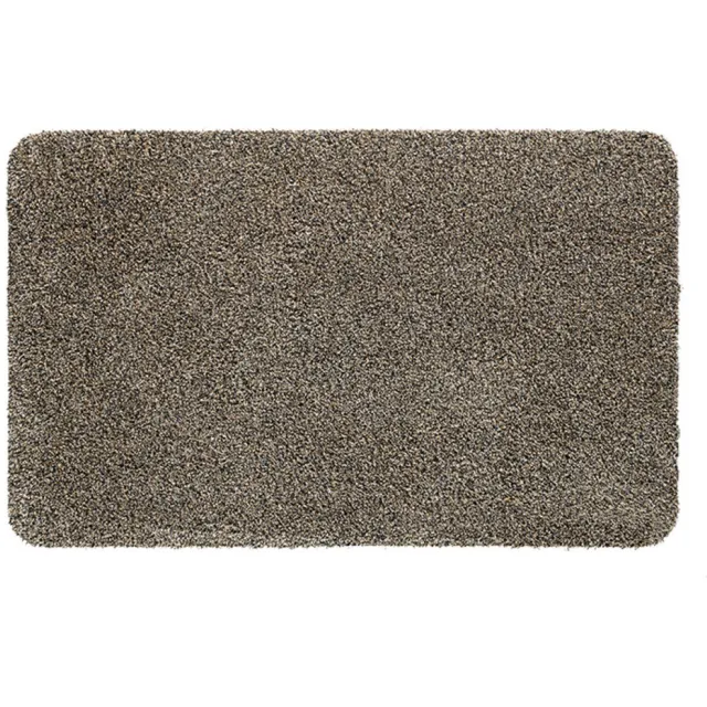 Hamat Aquastop Granite 100 x 120 cm - Wasbare Droogloopmat - Schoonloopmat Binnen - Katoen/Polyester - 30°C Graniet