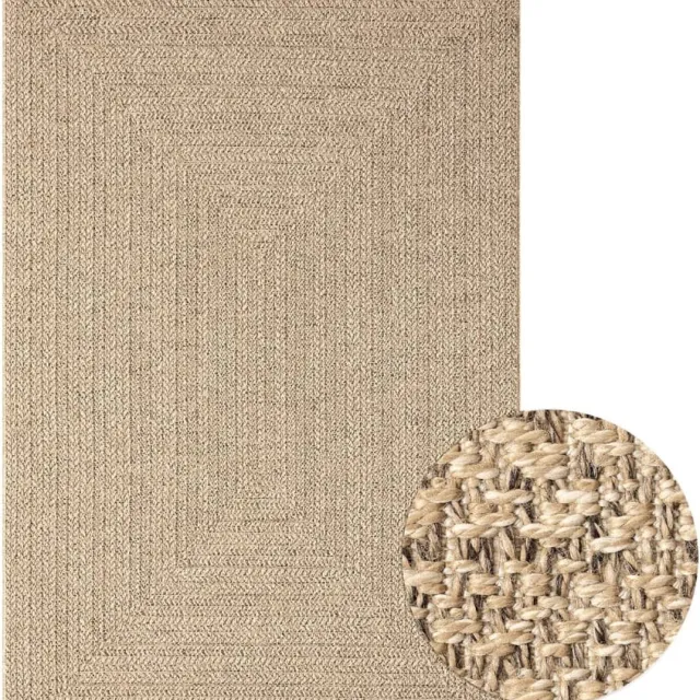 vidaXL Vloerkleed - ZIZUR - binnen - en - buiten - cm - jute - look bruin