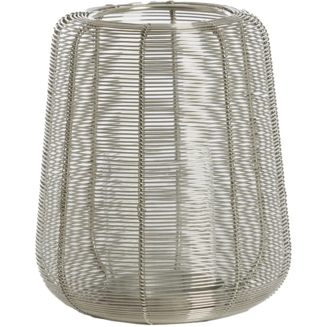 Light & Living windlicht ADETA in zilver en glas – Ø18x21 cm