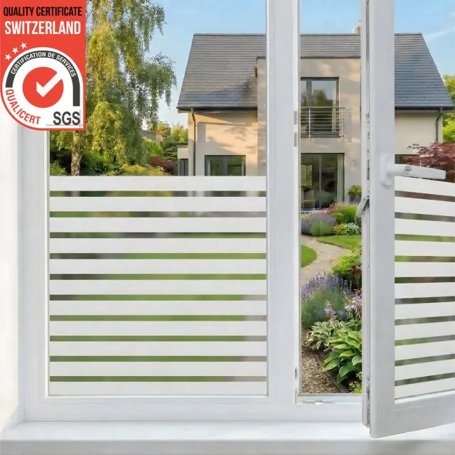 Homewell Isolerende Raamfolie Strepen - Voor HR++(+) Glas - 90x300cm – Zonwerend - Horizontaal & Verticaal - Statisch