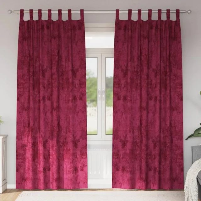 vidaXL Velvet Gordijnen 2 st Wijnrood 245 x 140 cm Fluweel
