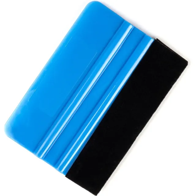 ABC-Led Rakel met vilt - Voor autofolie - 10 x 7cm blauw/zwart