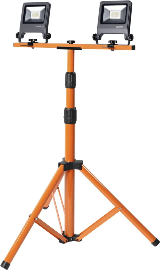 Osram LED werklamp statief 2x20W 840, 4000K koel wit, 3400 lm, IP65, hoogteverstelbaar 1,8 m, 360° Donkergrijs