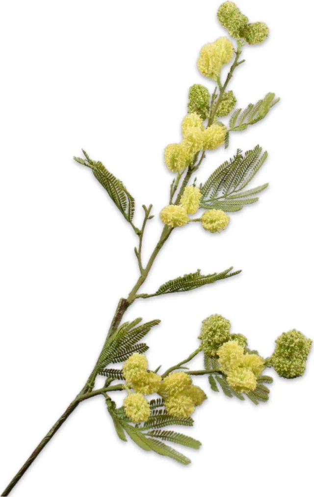 Silk-ka Kunsttak - mimosa - geel - H83 cm