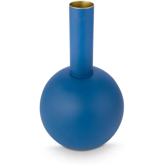 Pip Studio Vaas - Blauw - Metaal - 24,5 x 42 cm