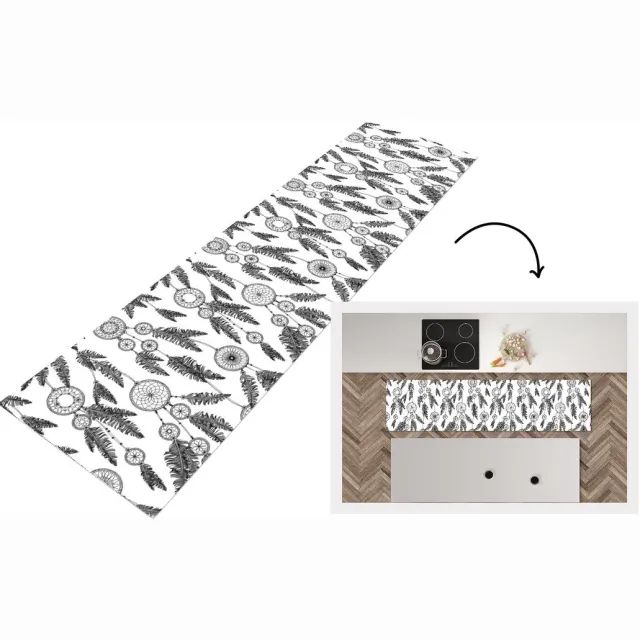 KitchenYeah Keukenloper - Loper keuken - Droomvanger - Veren - Indiaan - Patronen - Keukenloper vinyl multicolor, foto 7