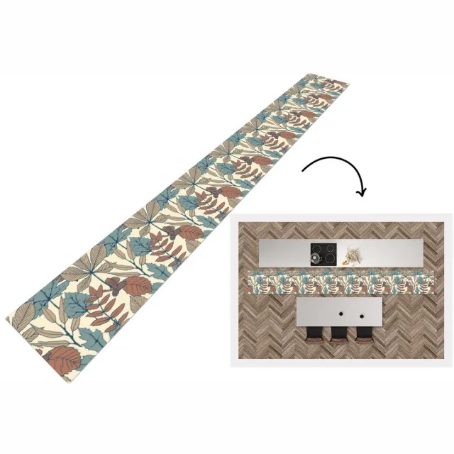 KitchenYeah Keukenloper - Keukenmat - Herfst - Patronen - Bladeren - Keuken vloerkleed Multicolor