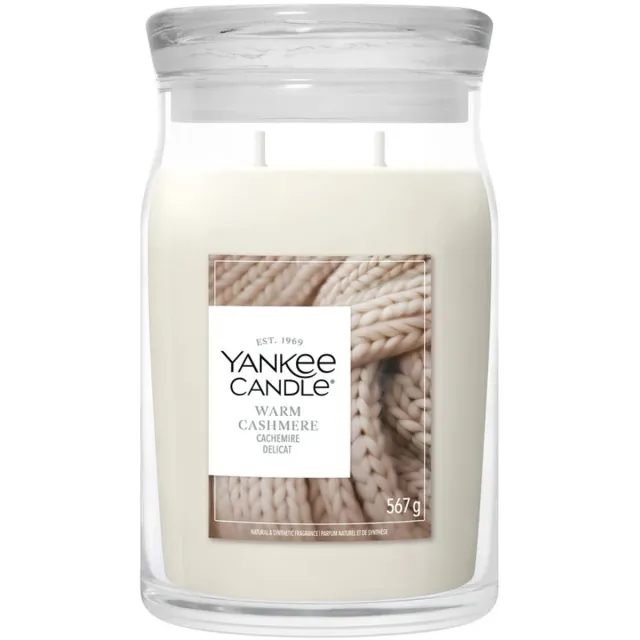 Yankee Candle Warm Cashmere Large Jar Geurkaars - 90 branduren - twee lonten Beige