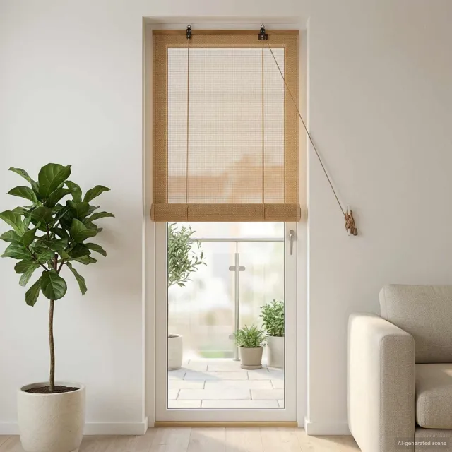 vidaXL Rolgordijn Bruin 40 x 220 cm Bamboe