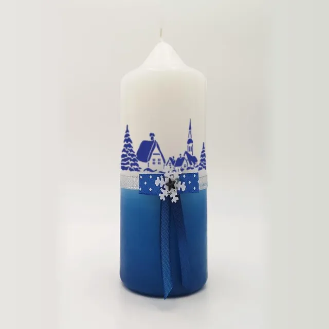 Van Licht Kerstkaars Kerstdorp, Kaars - Huisdecoratie, Interieur, Kerst wit/blauw