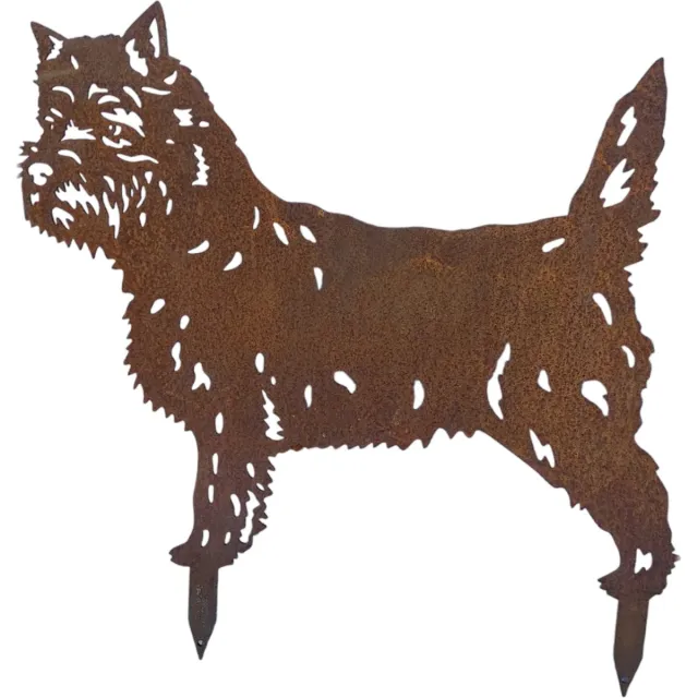 rusty friends Metalendier - tuinbeeld - cortenstaal - Cairn Terrier - 45 x 53 -NL Fabrikaat