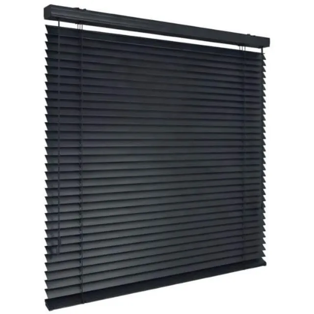 time4blinds Jaloezieën voor Binnen - Aluminium Jaloezieën - 1000x1600mm, Bediening Rechts - met Lamellen van 50mm - Montage aan Wand of Plafond, met Boren - voor Thuis & Kantoor - Antraciet Anthraciet