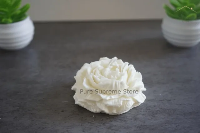 Pure Supreme Store Decoratie kaars Pioenroos wit | Handgemaakt