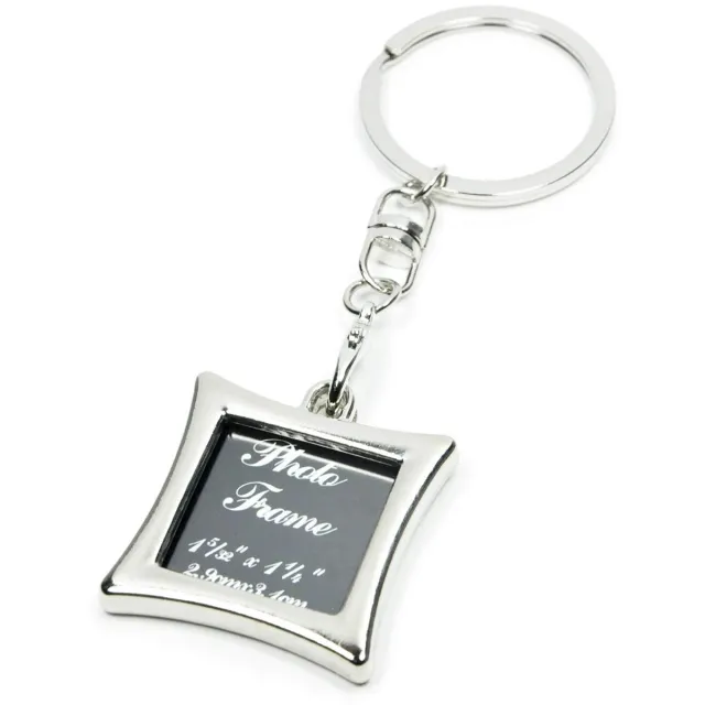 Jumada 's - Foto Frame Sleutelhanger - Vierkant - Zilver