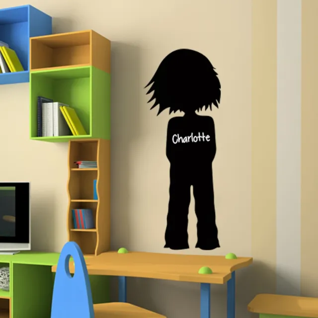 Ambiance Sticker Schoolbordsticker - uitwisbare zelfklevende muurstickers - KLEIN SILHOUET - 150 x 55 cm Multi color