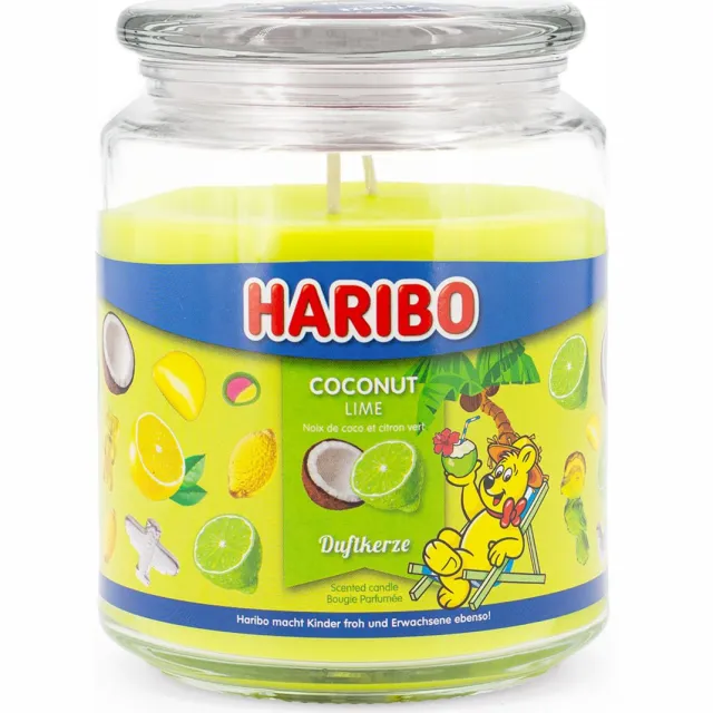 Haribo Geurkaars Coconut Lime - 510g Geel