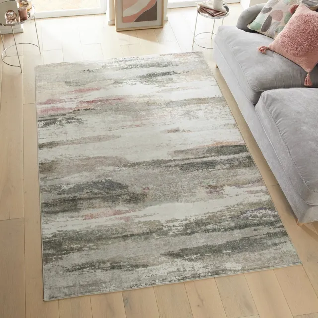Concept Looms Liberty LIB111 Beige Vloerkleed - 200 x 300 cm - Veelkleurig - Rechthoekig - Polyester - Woonkamer, Eetkamer, Slaapkamer, Keuken - Abstract - Modern, Wasbaar