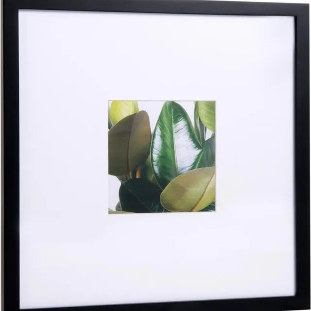 XLBoom Vitro Fotolijst 13 x 13 cm - Fotokader voor ophangen fotoformaat 13x13cm - Zwart hout - Afmetingen kader 32.7 x 32.7 x 1.8 cm