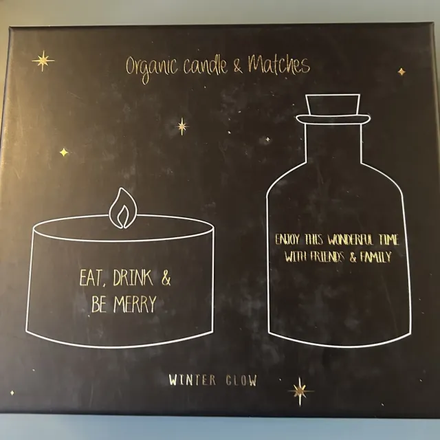 My Flame Lifestyle MY FLAME - Kerst Giftbox - Eat, drink & Be Merry - sojakaars & lucifers - Winter Glow zwart/rood
