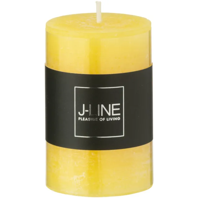 J-Line kaars Cilinder - geel - small - 18U