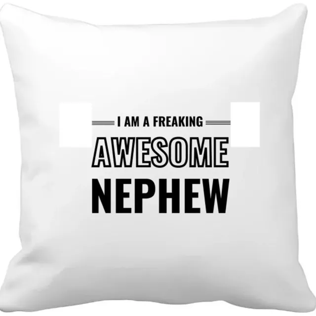 Akyol i am a freaking awesome nephew Kussen hoes - Neef - de meest geweldigste neef - verjaardagscadeau - verjaardag - cadeau - cadeautje voor neef - neef artikelen - kado - geschenk - gift - 40 bij 40 cm Multicolor