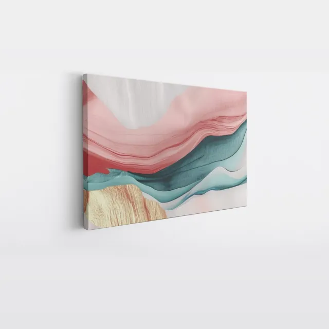 Saammp Canvas Schilderij - impressionistisch - Abstract kunstwerk - 100x75 - Foto op canvas - Wanddecoratie - Muurdecoratie Woonkamer - Slaapkamer decoratie - Canvas Print Multicolor
