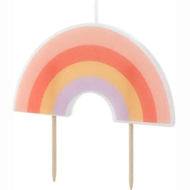 PartyDeco 13 Happy Birthday taartkaarsen 2,5 cm goud lila