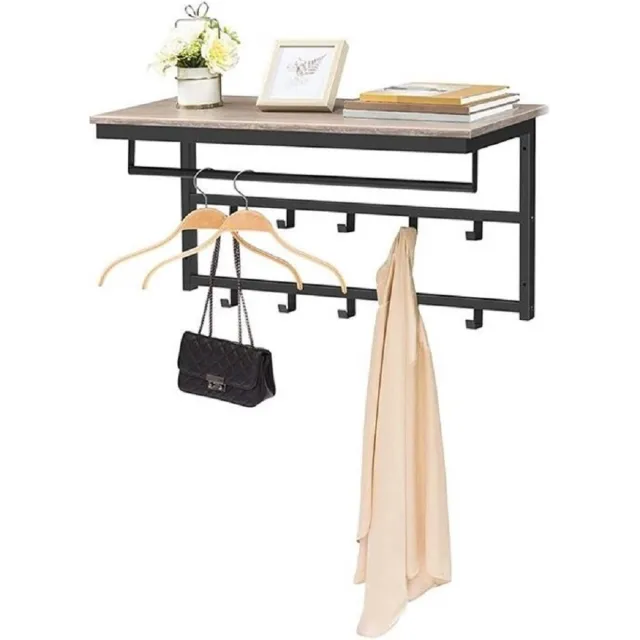 Ylumen Kapstok Trendy B 80 cm H 42 cm grijs zwart Zwart, grijs