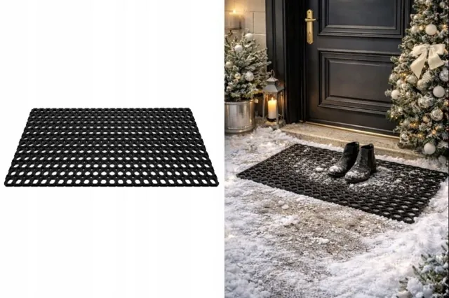 Instal-Mazo Ajour Rubber Mat 50x100cm - Honingraat Structuur Zwart