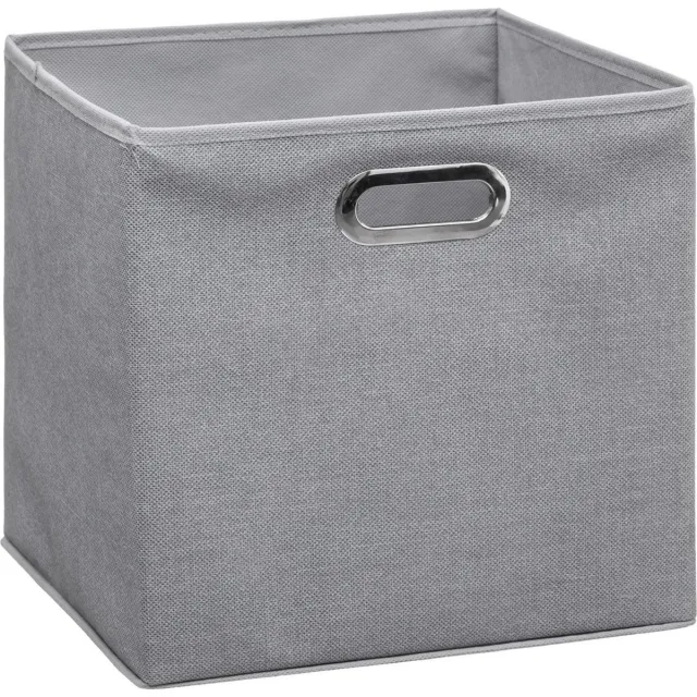 5 Five Simply Smart 5Five Opbergmand / kastmand - grijs - linnen - 29 liter - 31 x 31 x 31 cm - Opbergbox - Vakkenkast manden