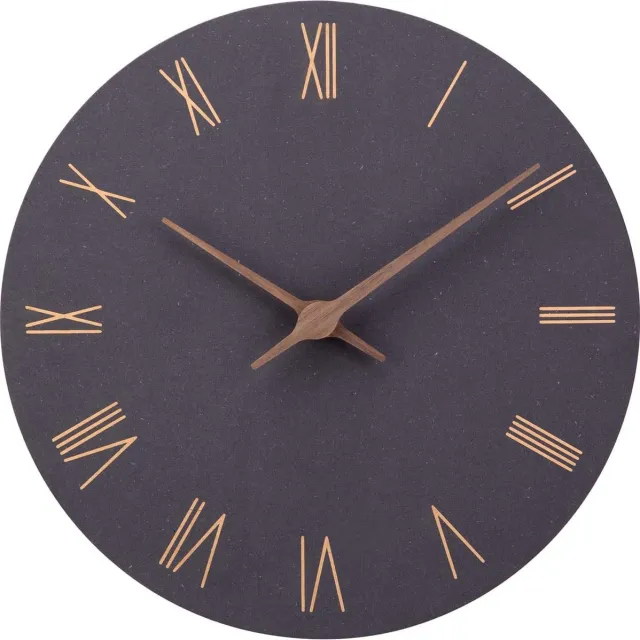 meerklose MDF houten wandklok zonder tikkende machine geruisloos modern 30 cm kwarts grote batterij aangedreven wandklok eenvoudig te lezen voor kamer, thuis, keuken, slaapkamer, kantoor school (zwart