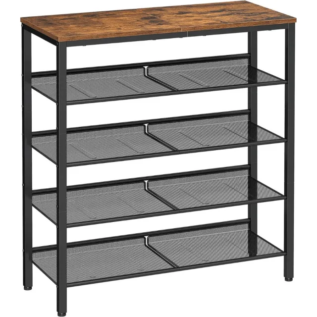 MAZAZU MIRA Home - Schoenenrek - Schoenenkast - Schoenen - Opbergrek - Vintage - 75x28x93