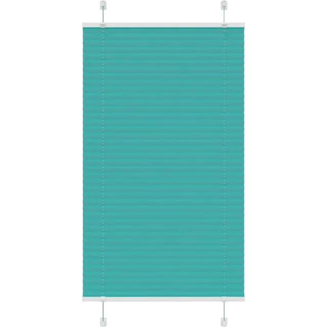vidaXL Plissé - rolgordijn - 80x100 - cm - stofbreedte - 79,4 - cm - petrol - groen petroleumgroen