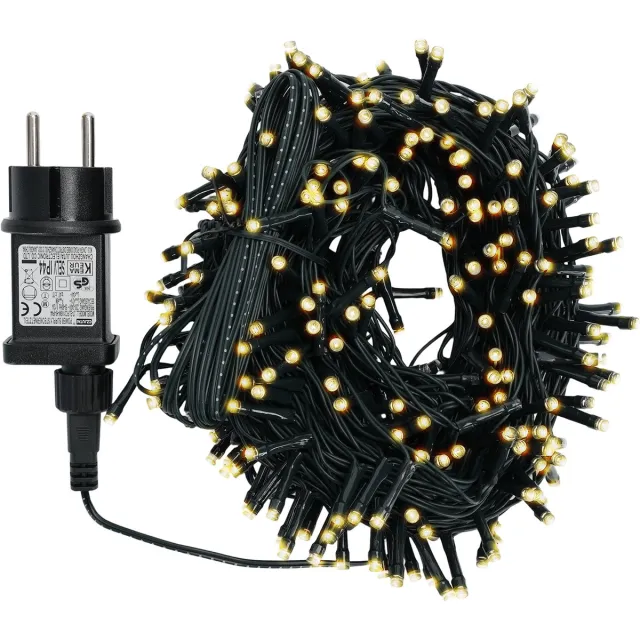 Aigostar 101PQ - Sfeerverlichting - 300 led lampjes - 15 meter - IP44 - Lichtsnoer - Decoratie verlichting - Warm wit - Voor binnen & buiten