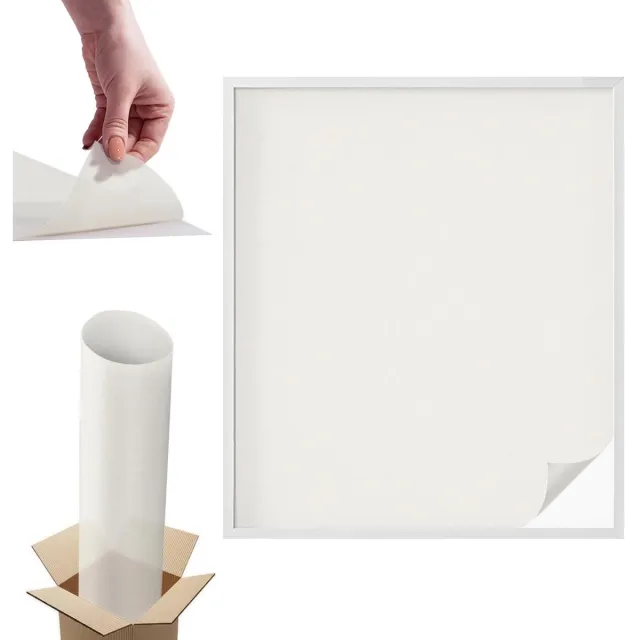 TULUP Raamfolie Anti inkijk - Delicaat grijsachtig wit Anti inkijk Raamfolie - 100x116 cm - Wit Raamfolie Tegen inkijk - Zelfklevende Anti inkijk Folie Glas in Lood - Voor de badkamer, slaapkamer, hal - Zonwerende Raamfolie Glas in Lood Wit - Delicaat grijsachtig wit