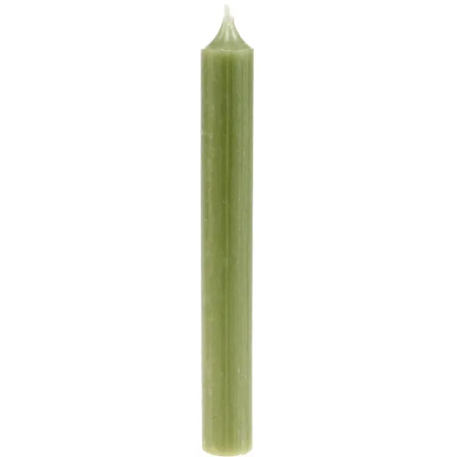 Viana Stokkaars groen geverfde waskaarsen 180mm/Ø21mm 6st, 6 Stück Groente