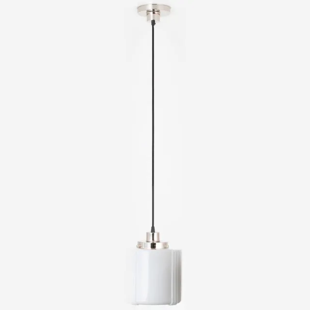 Coloured by Art Hanglamp aan snoer Vintage High 20's Nikkel - Art Deco Trade