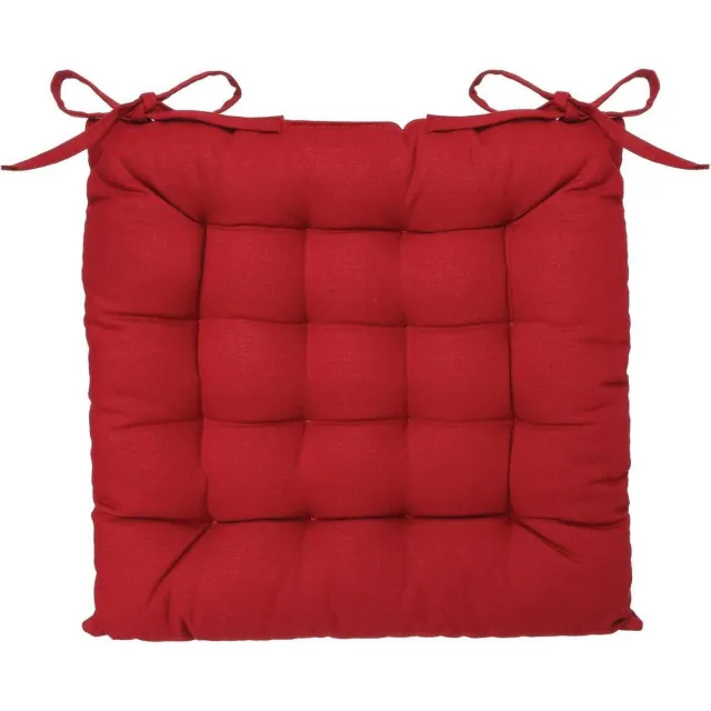 Atmosphera Stoelkussen - Zitkussen - 38x38 cm - 2 lintjes - Loria Rood