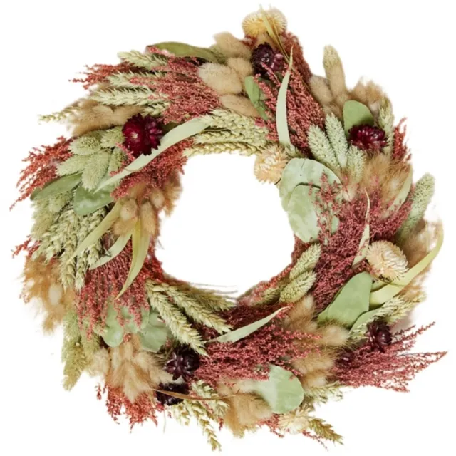 Wildflowers by Floriette Wildflowers by Floriëtte wreath - Rosewood - Roze/ groen - 25 cm - Droogbloemen - Krans