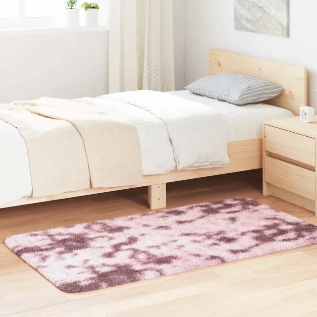 vidaXL Hoogpolig vloerkleed NAVARRA 80x150 cm polyester stoffig roze, foto 2