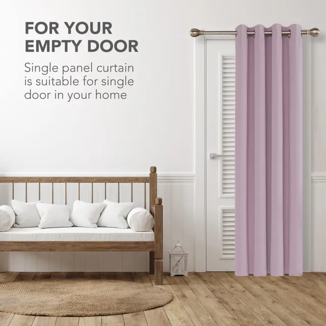 Deconovo Verduisteringsgordijnen Grommet 84 inch Lengte, Thermische Gordijnpanelen voor Slaapkamer, Woonkamer, 132x214 cm (B x H), Lichtroze, 1 stuk