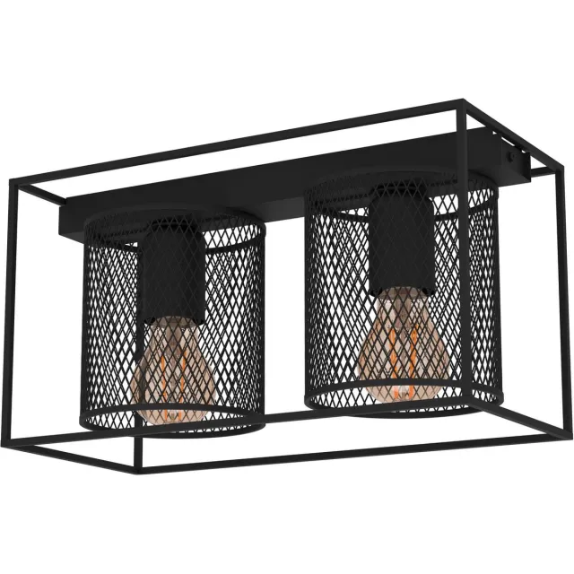 Eglo Catterick Plafondlamp - E27 - 35 cm - Zwart