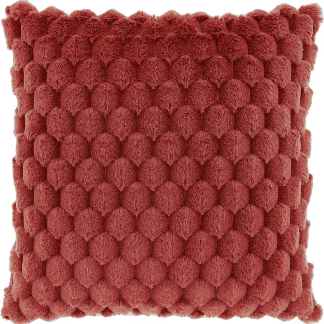 Unique Living DEZI - Sierkussen - 45x45 cm - Heerlijk zacht - Effen kleur Redwood
