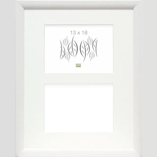 Deknudt Frames multifotolijst S54SF1 P2 - wit - hout - 2x 13x18 cm