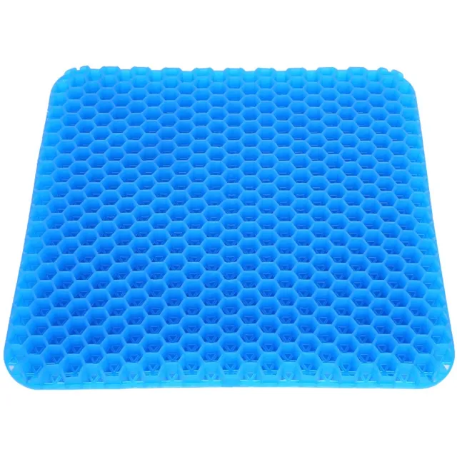 Inf Ademend zitkussen van gel met honingraatpatroon Blauw